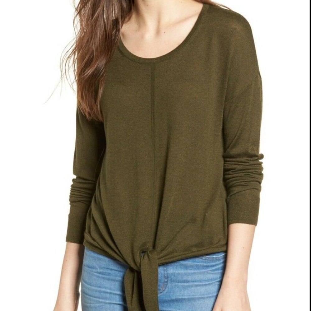 Madewell Modern Tie-Front Sweater, XXS